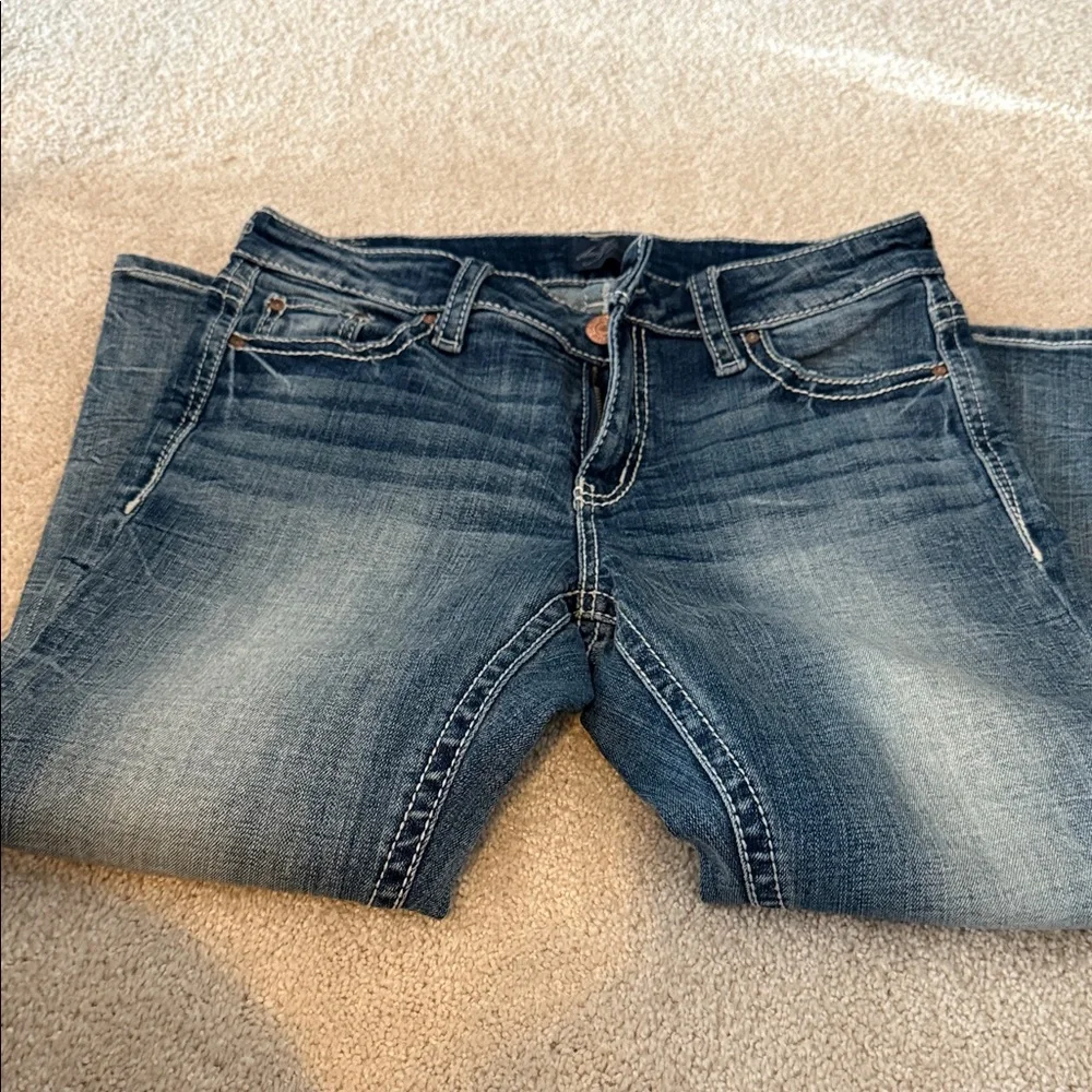 Daytrip Classic Blue Straight Leg Jeans - Picture 3 of 5